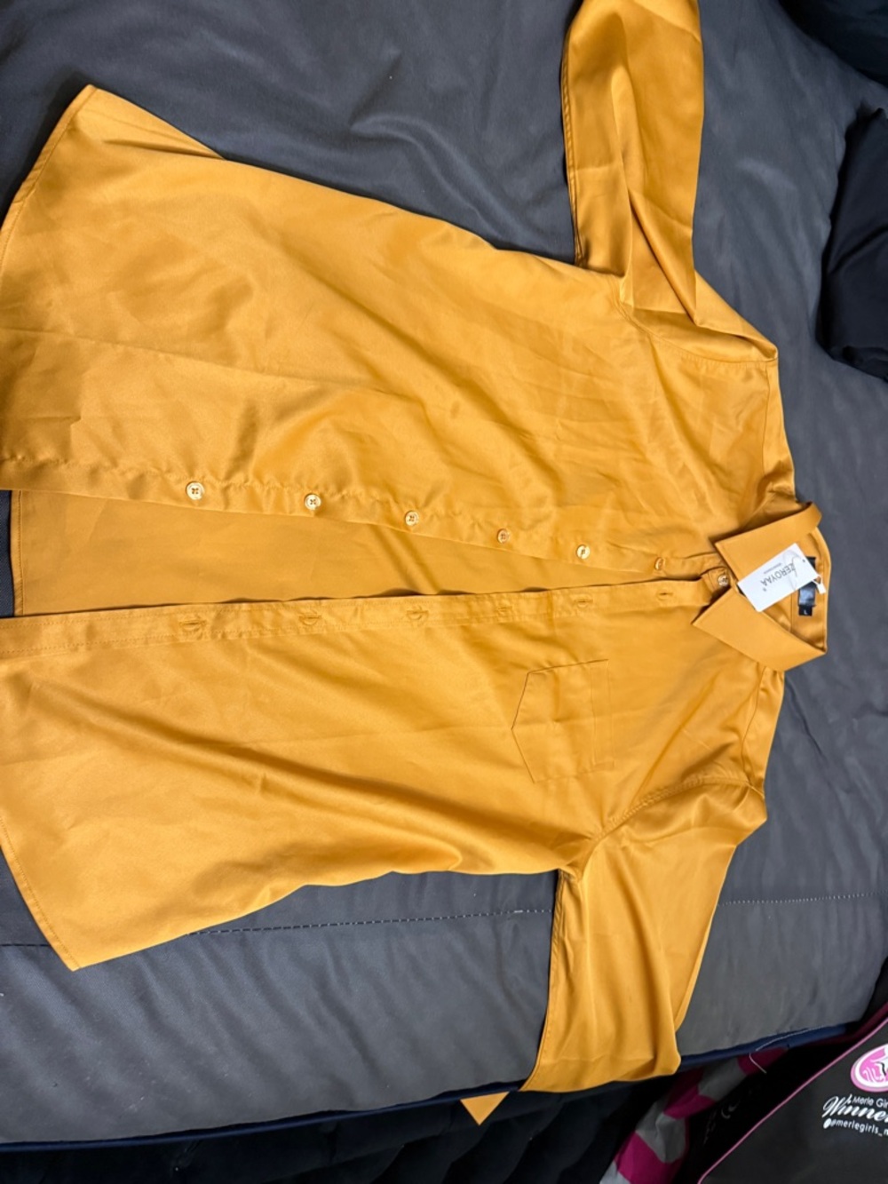 Golden Mustard Button-Up Shirt